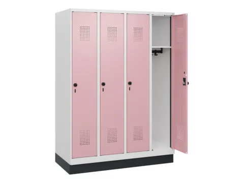 schoollocker,HxBxD 1630x1200x500mm,4vak,vak B 300mm,draaigrendel