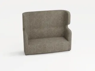 sofa,2-zits,geluidabsorberend,stof beige,HxBxD 1330x1570x760mm - 2