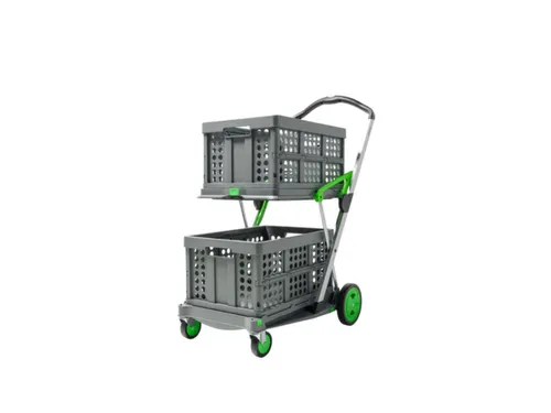 vouwbare winkelwagen,draagverm. 60kg,2etage(s),HxLxB 1025x890x550mm