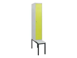 locker met bank,HxBxD 1950x300x815mm,1vak,vak B 300mm,cil.-slot