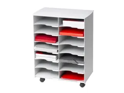 transportwagen,HxBxD 699x545x335mm,14vakken,romp grijs,front grijs