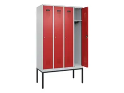 locker,HxBxD 2120x1200x500mm,4vak,vak B 300mm,cil.-slot,voetonderstel