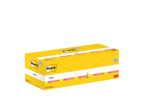 Memoblok 3M Post-it 654-COL 76x76mm kleur assorti voordeelpak