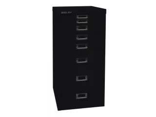kantoor-ladekast HxBxD 590x279x380mm 8 laden romp + front zwart staal - 2
