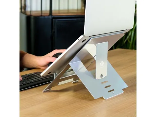 Ergonomische laptopstandaard R-Go Riser Flexible Zilver