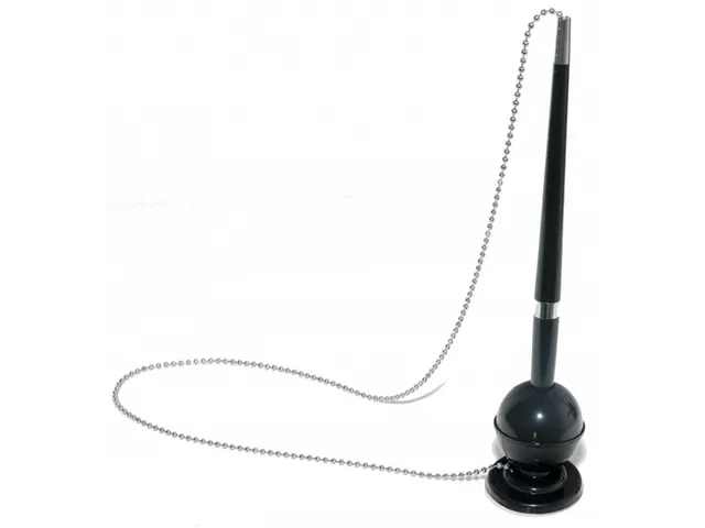 Stylofoor zwart aan metalen ketting verticaal zelfklevend blauw 0.7mm