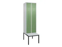 Z-garderobekast,HxBxD 2120x600x815mm,2vak,vak B 300mm,cil.-slot