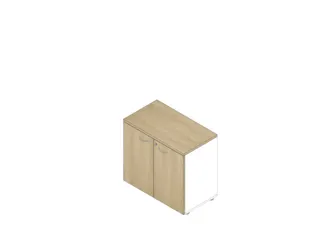 kantoorkast,HxBxD 730x800x450mm,1xhouten vloer,2ordnerhoogte,romp wit - 1