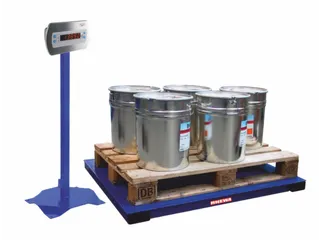 vloerweegschaal,platform BxD 1250x1000mm,plaatstaal poedercoat. - 2