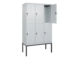 dubbeldekse locker,HxBxD 2120x1200x500mm,3x2vak.,vak B 400mm - 2
