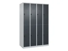 dubbeldekse locker,HxBxD 1850x1200x500mm,4x2vak.,vak B 300mm