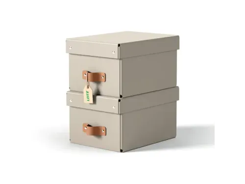 Leitz Puro Opbergdoos met deksel klein 7L set van 2 beige