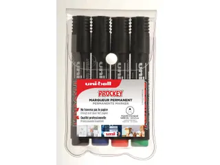 Uni PROCKEY permanent marker PM-122, etui 4 stuks - 2