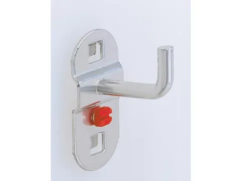 Haak Geperforeerde Platen L 75mm Uiteinde Loodrecht Aluminium-Kleurig