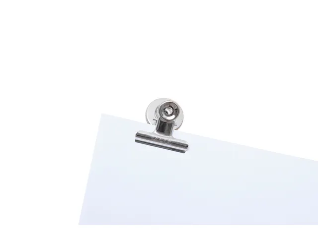 Papierklem MAUL Bulldog met magneet 40mm capaciteit 15mm zilver