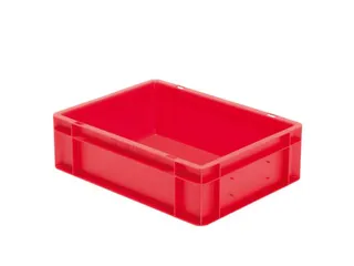 Euronorm-Stapelbak 10l 120x 400x 300mm Wanden/Bodem Gesloten Rood - 1