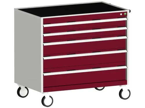 ladekast HxBxD 980x1050x650mm 5laden romp RAL7035 front RAL3004
