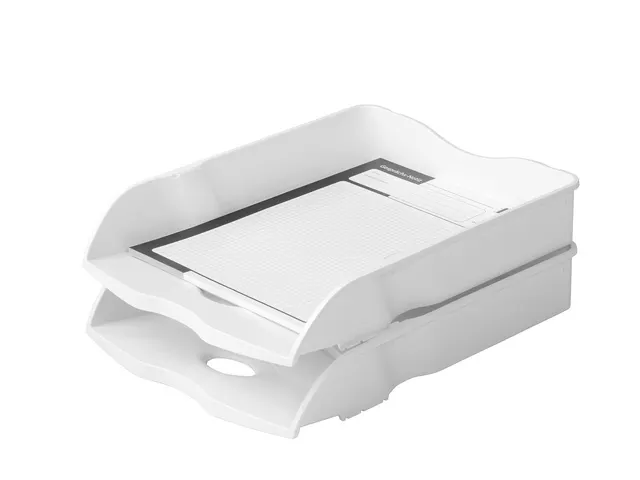 Brievenbak HAN Re-LOOP A4/C4 stapel- en nestbaar, wit 100% gerecycled