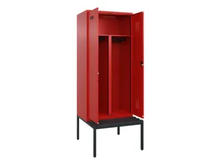 PBM-locker met bank,HxBxD 2120x800x815mm,2vak,vak B 400mm - 1