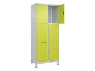 lockerkast,HxBxD 1950x800x500mm,2x3vakken,vak B 400mm,cil.-slot,voeten - 1