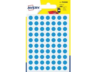 PSA08B ronde markeringsetiketten diameter 8 mm blauw - 2