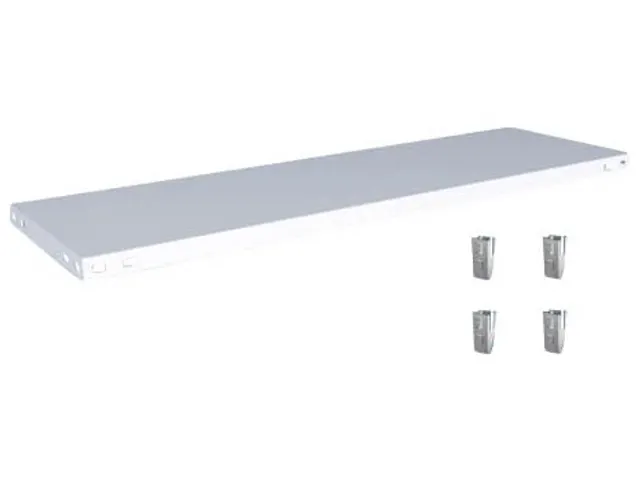 legbord,v. magazijnstelling,BxD 1300x400mm,vakl. 180kg,staal,RAL7035
