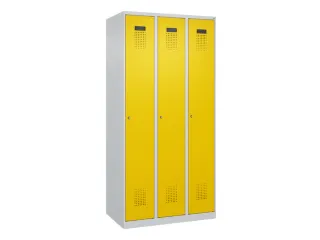 locker,HxBxD 1850x900x500mm,3vak,vak B 300mm,cil.-slot,staand op vloer - 3