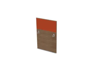 baliepaneel,v. bureau,aanbouw rechts,B 800mm,NT-cherry,BN3012-oranje - 1
