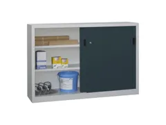 schuifdeurkast,HxBxD 1000x1500x400mm,RAL7035,front RAL7016