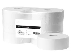 Toiletpapier Maxi jumborollen cellulose 2-laags Wit FSC 6 Rol