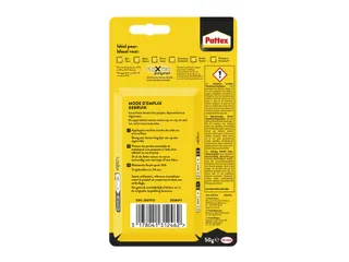 Alleslijm Pattex 100% tube 50 gram op blister - 4