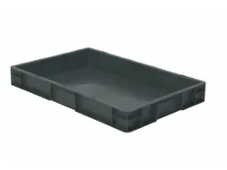 Euronorm-stapelbak 14.5l 75x600x400mm Wanden/bodem Gesloten Grijs