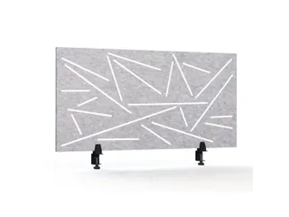 Akoestisch Bureaupaneel met patroon uitsnede 60x120cm Lichtgrijs - 5