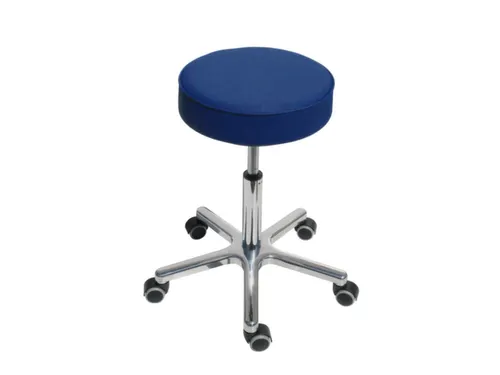 Draaikruk Gasveer Alu Voetkruis 540-720mm Kunstleer Atolblauw Wielen