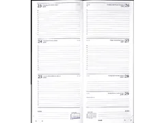 Agenda 2026 Brepols Saturnus Lima long 7 jours/2 pages noir