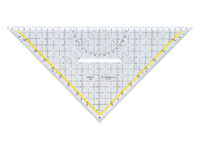 Geodriehoek Aristo 1648/2 325mm met greep transparant