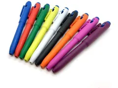 BST J800 Detecteerbare drukpen Wit Schrijfkleur Blauw 25 Stuks