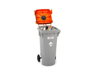 Verzamelbak,V. Spuitbussen,Kunststof,Grijs/Oranje,120L - 11