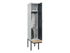 locker met bank,HxBxD 2120x400x815mm,1vak,vak B 400mm,draaigrendel