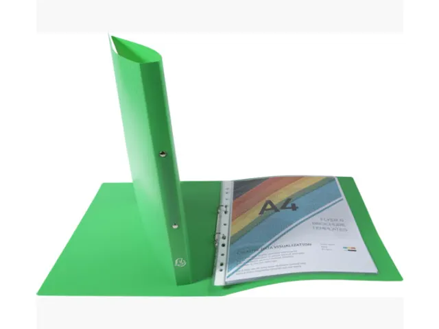 Ringband Exacompta A4 2-rings O-mech 15mm PP assorti