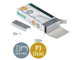 Nieten Leitz 5570 P3 24/6 verzinkt 1000 stuks - 3