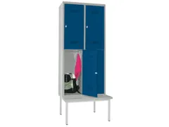 banklocker,dubbeldeks,HxBxD 2150x800x800mm,RAL7035,front RAL5010