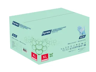 Handschoen Hynex nitril XL blauw 3.5gr 100 stuks - 4