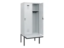 locker met bank,HxBxD 1950x800x815mm,2vak,vak B 400mm,draaigrendel