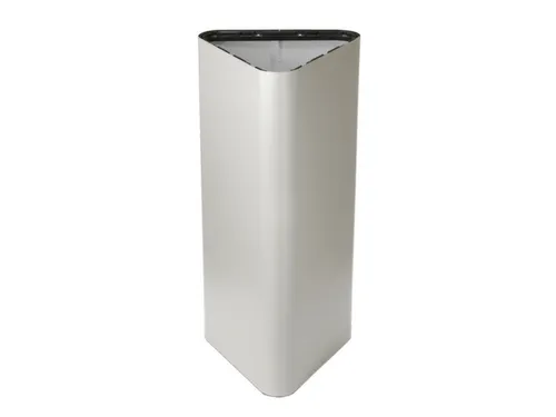 afvalbak,60l,HxBxD 800x380x380mm,romp staal wit,gesloten