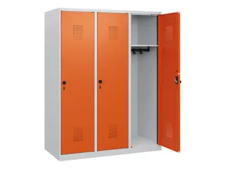 schoollocker,HxBxD 1530x1200x500mm,3vak,vak B 400mm,draaigrendel - 1