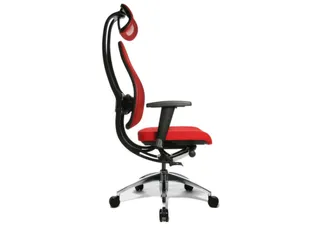 Bureaustoel Rood Zitting H X B X D 430-520X 480X 500Mm Netrug Synchroo - 4