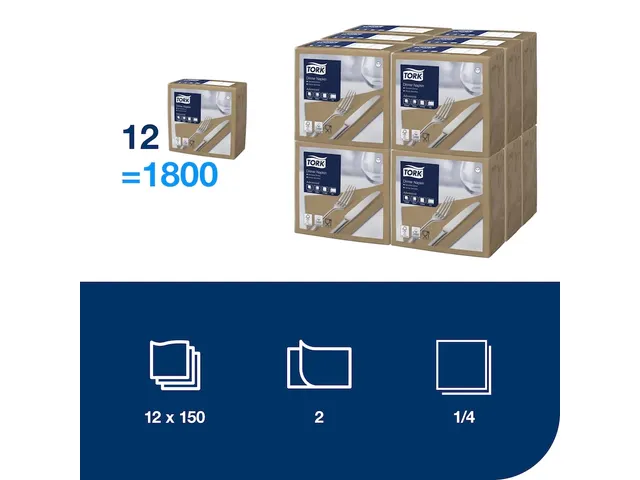 Tork 478751 Dinnerservet Advanced Biscuit 39x39cm