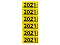 Rugetiket Elba 2021 geel met zwarte opdruk