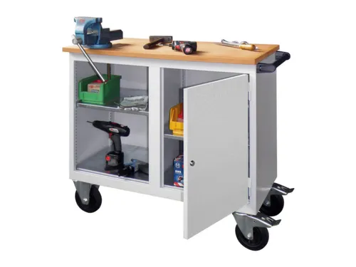 Werkplaatswagen 400kg Staalplaat Ral7035 Front Ral7035